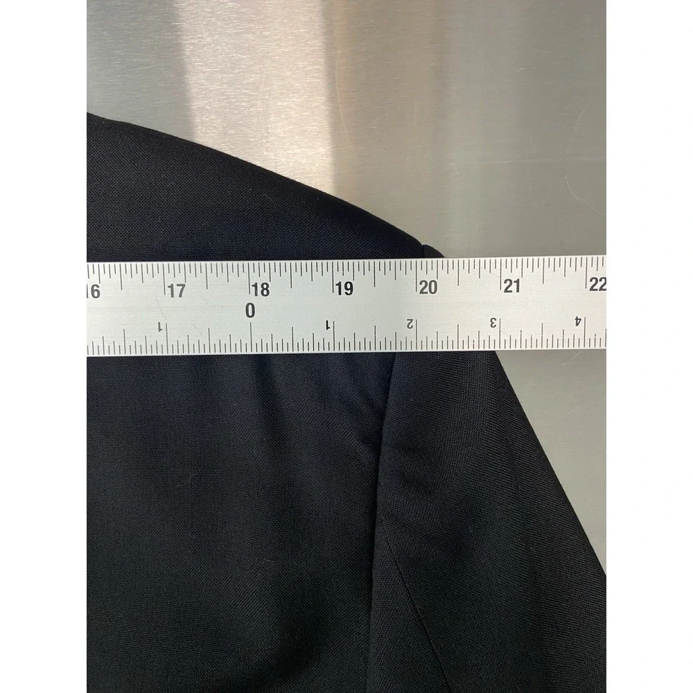 Vintage After Six 2PC Tuxedo Suit Mens 46L Black Wool Super 100's Formal Wedding